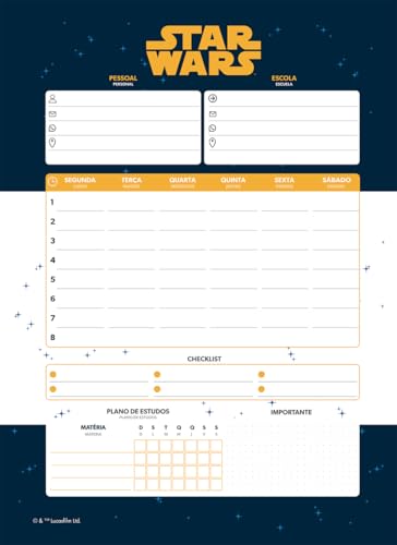 JandaIA - Caderno Neo com Pauta Inteligente Univ 1 matéria 80fls reposicionáveis - Star Wars