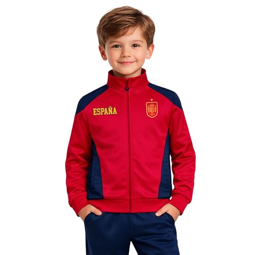 Icon Sports Officially Licensed Royal Spanish Football Federation Track Jacket - Unisex Kids - RFEF84TJ Red YM