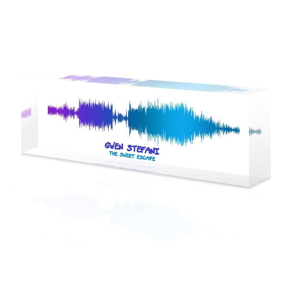Custom Soundwave Art with Scannable QR Code - Upload Any Video, Voice Recording, Baby's Heartbeat, or Song to Acrylic Glass Spotify Plaque - Personalized Gift for Wife, Girlfriend, or Mother's Day