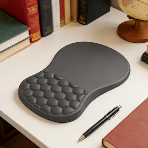 Tapis de souris ergonomique en mousse à mémoire de forme et base PU durable