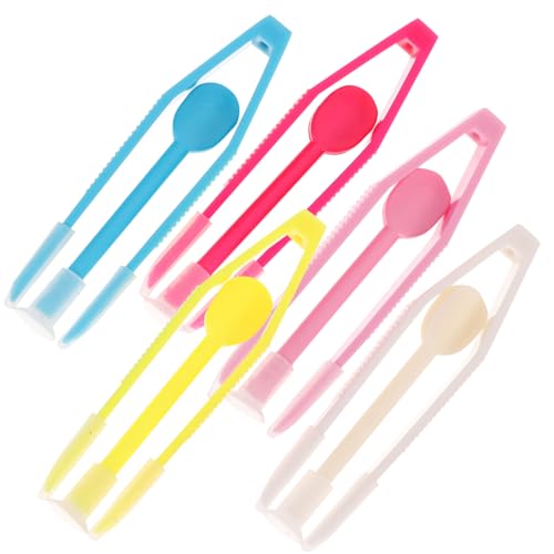 TOPPERFUN 5sets Pinzette Per Lenti Contatto e Stick Ventosa Da Colorati Per Rimozione e Inserimento Lenti Accessori Viaggio Compatti e Facili Da Usare