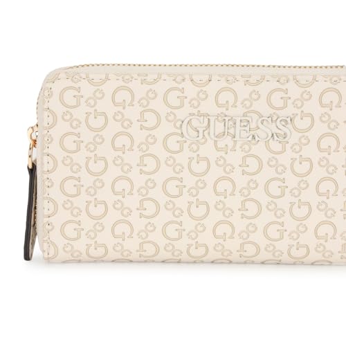 Image of Guess Women's Beige Printed Wallet| Ladies Purse Handbags | Gift For Ladies