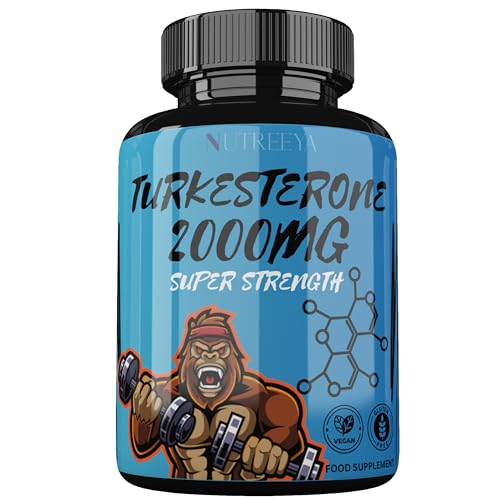 Turkesterone 2000mg Ajuga Turkestania Extract High Strength Turkesterone Supplement UK Made Vegan Non GMO (90)