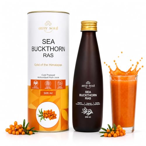 Image of Sea Buckthorn Juice (300ml) | Antioxidant Rich Immunity Booster Drink | Natural Vitamin C Omega 3 6 7 9 Superfruit Juice for Skin Glow, Digestion & Energy | No Added Sugar
