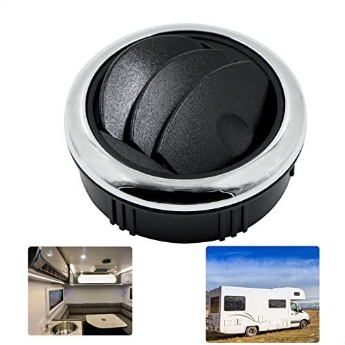 Aire Acondicionado Salida Ventilación Rv - De Redondo Calentador Estacionamiento Accesorios Plástico Universal Giratorio Para Coche Autobús, Camper, Caravana, Paquete 2 Piezas, 87 Mm / 75mm Cover