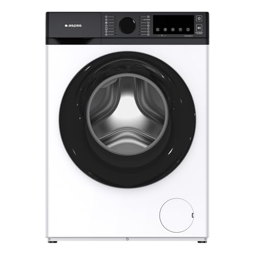 Aspes Lavadora 7 Kg Carga Frontal, Blanco, AL7205AIDV. 1200W, 1200 rpm, Motor Inverter, 14 Programas, Eco-logic System, Tambor Diamante, Clase de Eficiencia Energética A