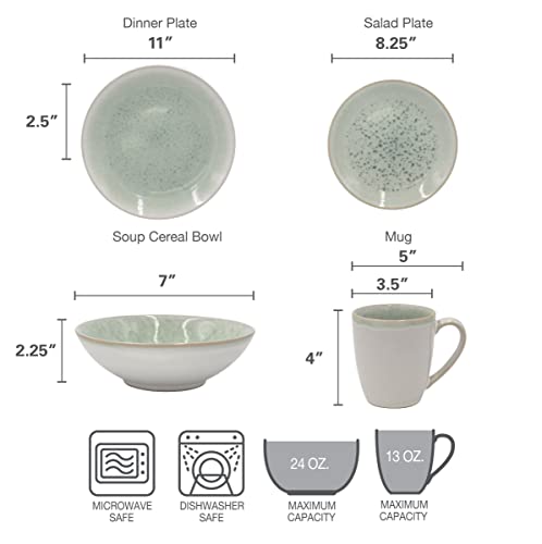 Mikasa Mira 16 Piece Dinnerware Set, Service For 4, Multicolor #TOP2