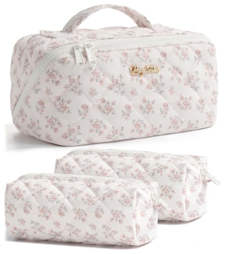 Image of Travel Makeup Bag, Large Capacity Puffy Toiletry & Cosmetic Bag for Women
