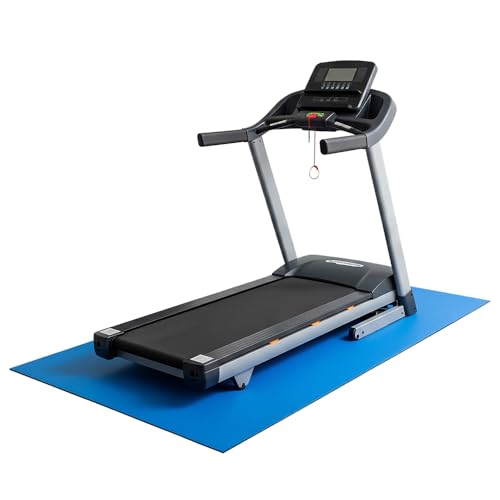Rubber-Cal TFS-124 Tapete para Cinta de Correr - 5 mm x 4 ft x 7.5 ft - Gris Claro miniatura 1