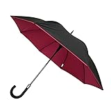 SMATI Paraplu Hengel - Design - Dubbele Canvas Collectie - Chique - Zeer Robuust - Winddicht - Vezel Wallen, Ruby, Classic