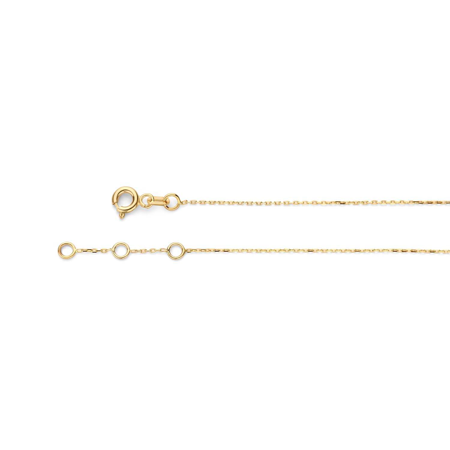JACKIE GOLD Schmuck Damen | 14 Karat / 585 Echt Gold Armband | Jackie L.O.V.E. Bracelet JKB20.030| 16 – 17 – 18 cm Länge verstellbar | Armkette mit Buchstaben