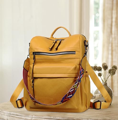 Image of Dora & Liz Womens Backpack Purse Leather Backpack Purse for Women Travel Fashion Backpack Designer Ladies Shoulder Bags