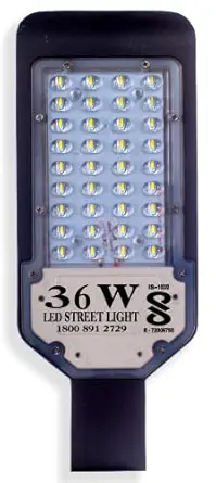 PE 36.00 Watts Lens LED BIS Aprroved Street Light Waterproof IP65 Full PVC Body, 140 Per watt Lumens (Grey) 2 Year Warranty
