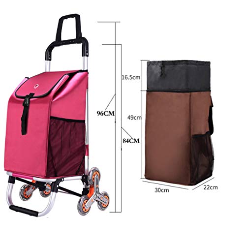 Einkaufstrolley Qualitäts-Aluminiumlegierungs-Einkaufswagen kann Treppen-Einkaufswagen-tragbaren faltenden Haushalts… – Bild 3