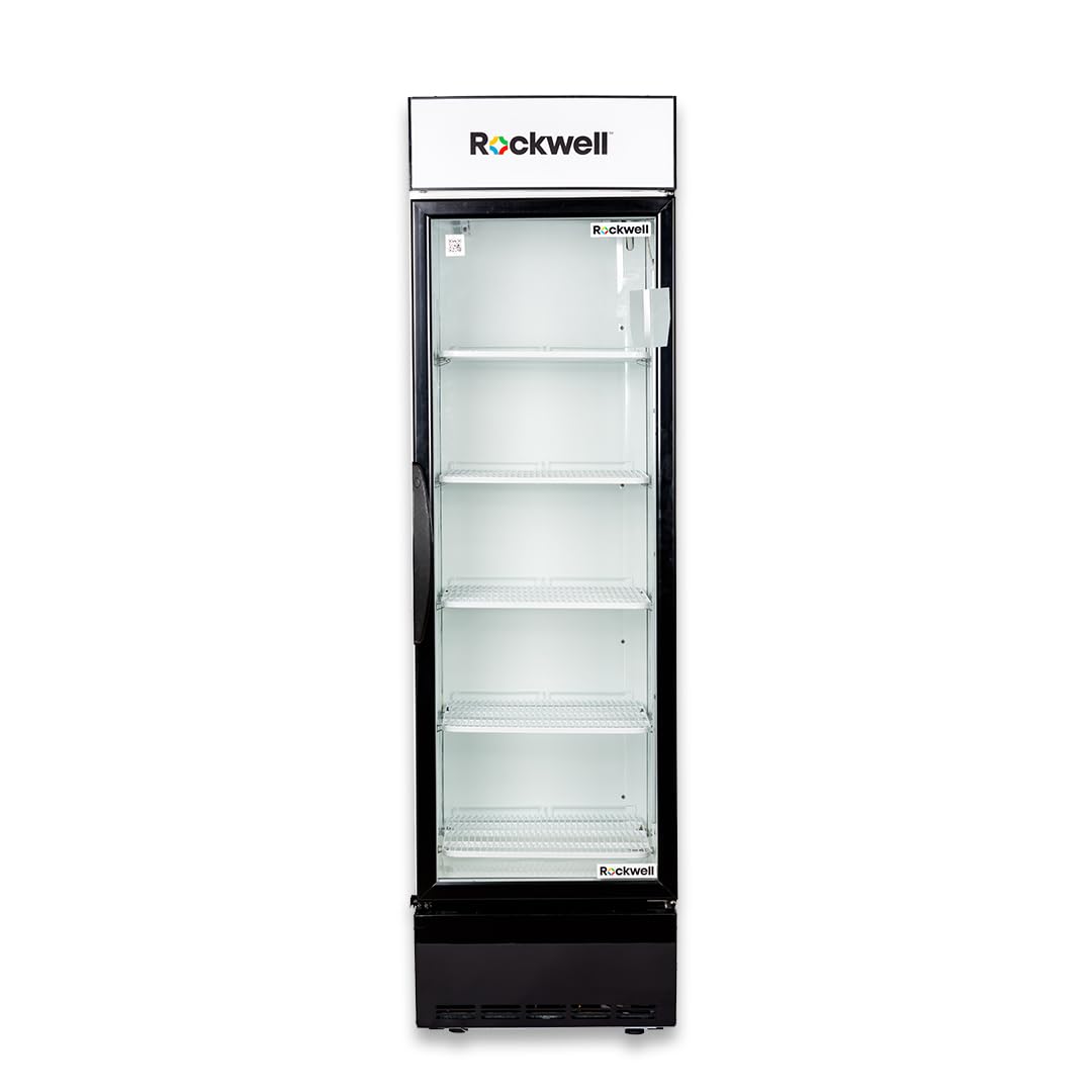 Sponsored Ad - ROCKWELL RVC550B Single glass door Visi cooler, 4 Year Warranty, White (Internal LED, Heavy Duty, Dynamic cooling)