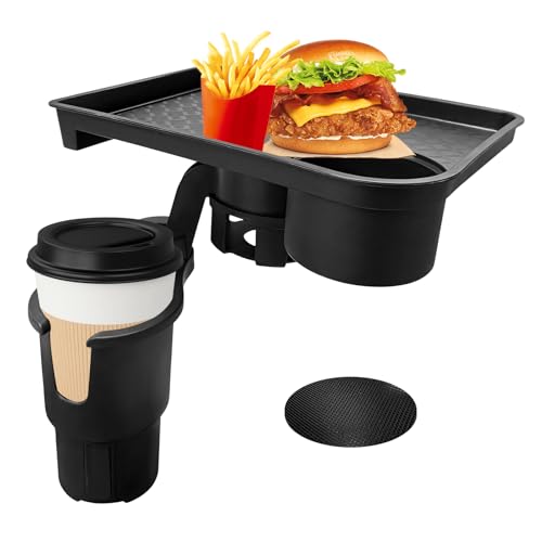 Bandeja Portavasos para Auto 2 en 1 con Rotación 360° miniatura 1
