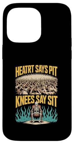 Heart Says Pit Knees Say Sit Funny Metal Says �X�}�z�P�[�X iPhone 14 Pro Max �p