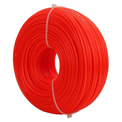 STARVAST Nylon Strimmer Trimmer Line 2.4mm x 100m Heavy Duty Brush Cutter Round Core Wire - Orange Cover