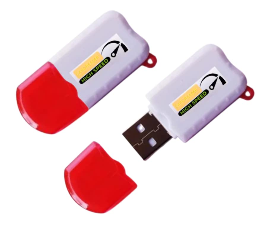 TAUSIF CREATION® New 2X High Speed Card Reader Adapter with USB Version 2.0 (Multicolor / TC786367) Pack of 1-picture-24