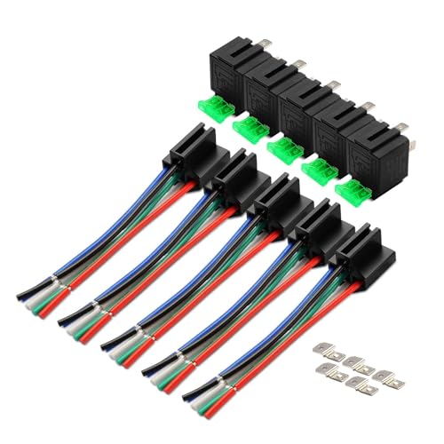 Relais 12V 30A Frankberg à 5 broches avec prise de harnais pour véhicule
