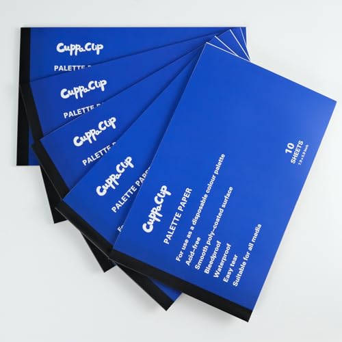 Image of Disposable Palette Paper Pad - 50 Sheets 9x5.5 inch Artist Mixing Paper for Adults Students (9 x 5.5in - 5books)