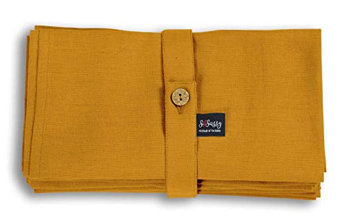 S4Sassy Yellow Solid Home Decor 12 x Holiday Parties Cloth Table Linen Re-Usable Dinner Napkins Set, 18 x 18 - Image 4