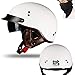 Produktbild MTTKTTBD Motorrad Halbhelme Brain-Cap · Halbschale Motorrad-Helm Jet-Helm Roller-Helm Scooter-Helm Mofa-Helm Retro Harley Motorrad Half Helm mit Built-in Visier für Cruiser Chopper Biker
