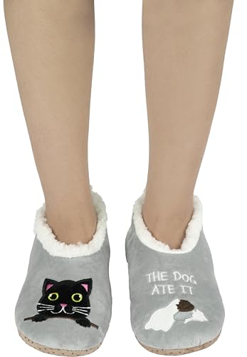 Image of BenSorts Fuzzy Slipper Socks for Women Funny House Slippers with Grips | Warm Cozy Cute Socks Non Slip Gifts Thick Stocking Stuffers Christmas