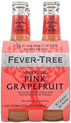 FEVER-TREE Sparkling Pink Grapefruit Mixer, 6.8 Fl Oz (Pack of 4)