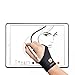 2 Pack Omonic Artist Glove Two Finger Glove for Light Box Graphic Graphics Drawing Tablet Light Box Tracing Light Pad Drawing Tablet Glove,Free Size Prevents Smudges