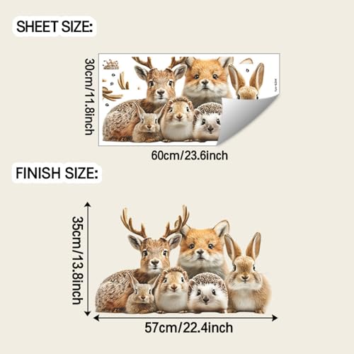 Vinilos Decorativos Animales Bosque para Niños miniatura 2