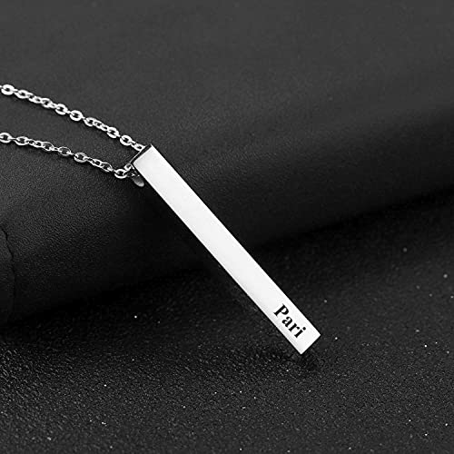 Image of Pari Cursive Gold & Silver Name Pendant Necklace, Best Jewelry Gift for Girls.