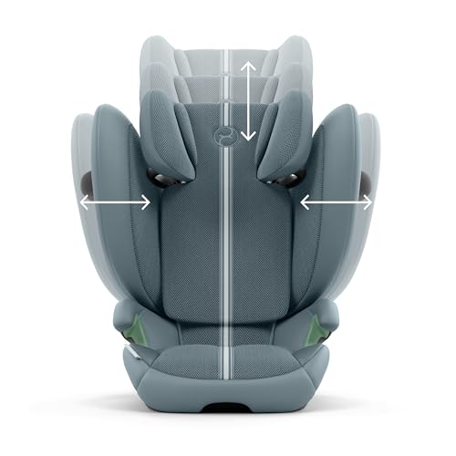 CYBEX Gold Kinder-Autositz Solution G2 Plus, Ab ca. 3 bis 12 Jahre (100 - 150 cm), Max. 50 kg, Für Autos mit und ohne ISOFIX, Stormy Blue (Blau)