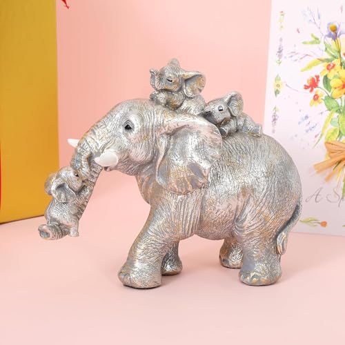 Irayin Elephant Ornament, Elephant Statue Home Decor, Mom Gift, Elephant Decor Brings Good Luck - Image 4