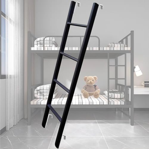 Escalera colgante para litera con ganchos y estructura metálica compacta 2