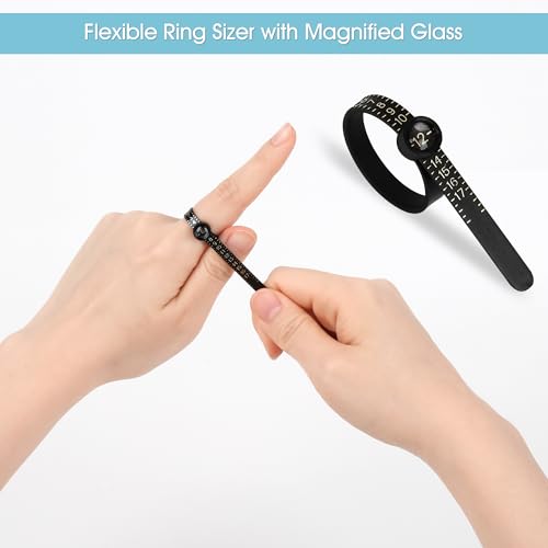 nulink ring sizer measuring tool us stainless steel ring size 0-13 with half size 3 pcs finger ring sizer measure gauge