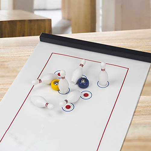 Table Top Bowling Game For Kids And Adult, Funny Game For Family And Friends - Team Board Game Training Is Easy To Set-Up And So Compact For Storage #TOP4