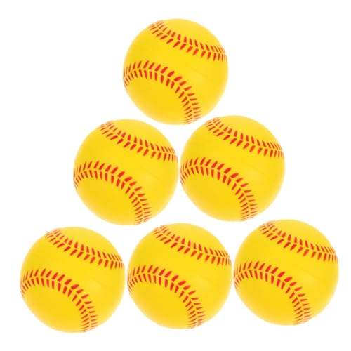 DIYEAH Softballs for Practice 6pcs Training Baseballs Lightweight Foam Baseballs for Boys and Girls Adults