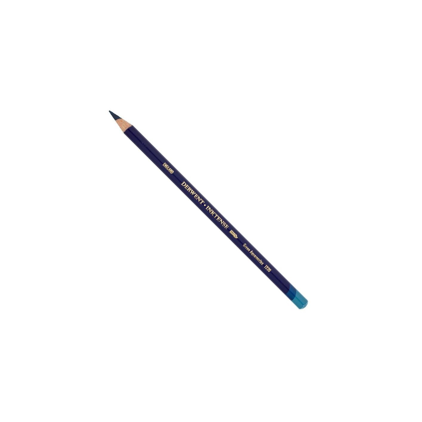 Derwent Inktense Permanent Watercolour Single Pencil, Green Aquamarine (1220), 4mm Premium Core Strength, Water-Soluble, Ideal for Drawing, Colouring & Painting on Paper & Fabric, Professional Quality (2301877) — image 1