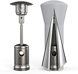Priksia Patio Heater Cover Waterproof Large Garden Heater Cover Grey Patio Heater Covers Outdoor
