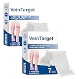 VeinTarget Patch, VeinTarget Microneedle Patch, VeinTarget Patch, Natural Ingredients, for All Skin Types (2 Box)