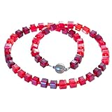 Kette mit handgeschliffenen Glaswürfeln