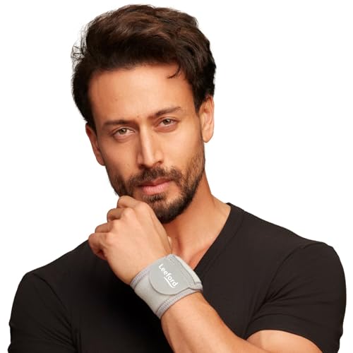 Image of Leeford Wrist Wrap for Men & Women, Universal Size | Adjustable Neoprene, Sports Wrist Support Band, Pain Relief Compression, Boxing, Deadlift & Gym Workout