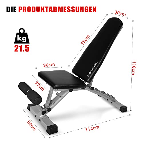Transformer 3in1 Hantelbank – Intelligentes Umbausystem, vollwertiges Curpult für Bizepstraining und Rückentrainer für Hyperextensions, Beinhalterung für Bauchtraining, inkl. Trainingsposter, Trainingsplan und Ratgeber – Bild 4