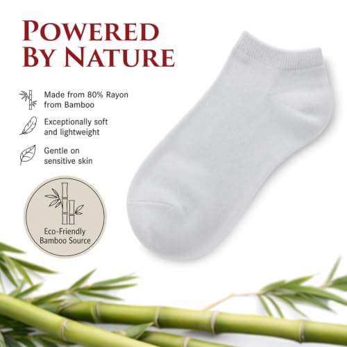 Image of BAMBOOVEN Ankle Socks for Women Thin Bamboo Rayon Low Cut Socks 3 /6 /8 /12 P