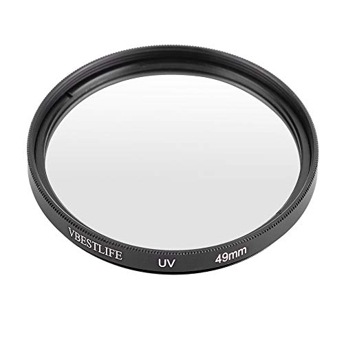 ZAICOLER Filtr Obiektywu Aparatu, Optyczne Szklane Aluminiowe Filtr UV łatwa Instalacja dla Kamer DSLR (49 mm)