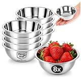 com-four® 8x Cuencos para Salsas de Acero Inoxidable