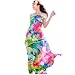 GERINLY Chiffon Sarong Wrap: Fresh Zephyranthes Print Oversize Beach Cover Up