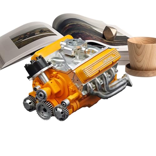V8 Small Block Engine Model Kits,Engine Kit Toy,Creative Resin Craft Desk Ornament,for Display Home Garageb