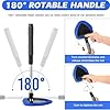 Micro Fiber Wiper for Windshield, Windshield Cleaning Tool Microfiber Car Wiper Cleaner Glass Brush, Microfiber Car Window Cleaner with 5 Reusable and Washable Microfiber Pads (Gray)
